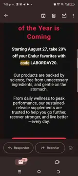 LABORDAY20 coupon verification screenshot