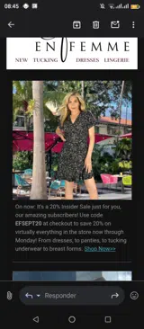 En Femme coupon verification screenshot