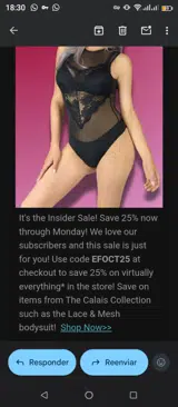 En Femme coupon verification screenshot