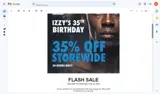 IZZYTURNS35 coupon verification screenshot