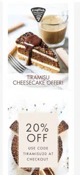 tiramisu20 coupon verification screenshot