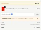 RASPBERRYLEMON10 coupon verification screenshot