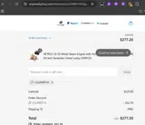 Enginediyshop coupon verification screenshot