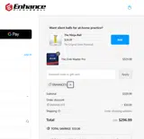 ENHANCE10 coupon verification screenshot