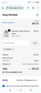 extra coupon verification screenshot