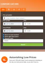 Enjoy Travel US coupon verification screenshot