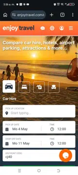 Enjoy Travel US coupon verification screenshot