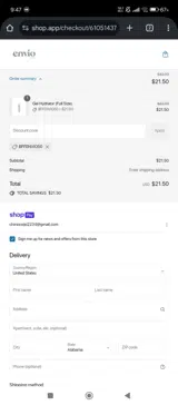 BFFENVIO50 coupon verification screenshot