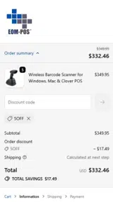 5OFF coupon verification screenshot