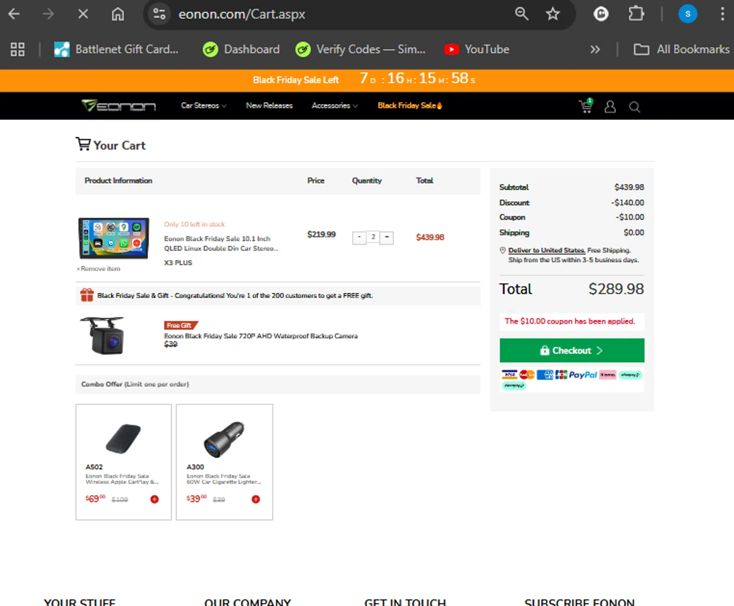 how to use Eonon coupons
