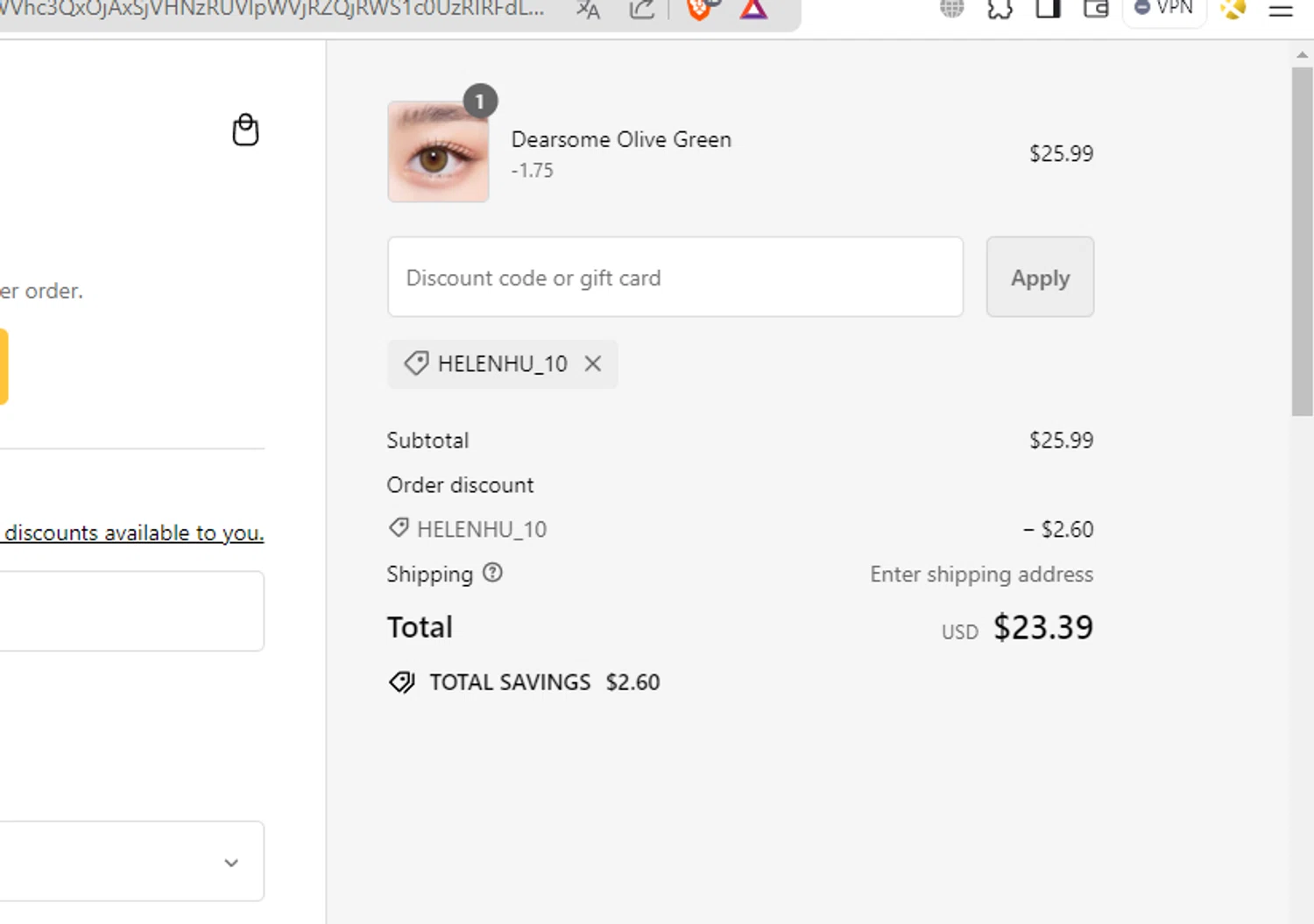EOTD checkout page showing EOTD discount code box | Screenshot taken by SimplyCodes community member on Aug 17, 2024