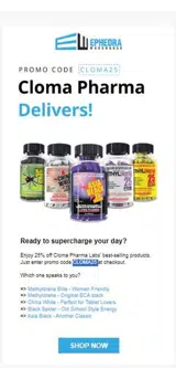 cloma25 coupon verification screenshot