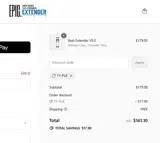 Epic Extender coupon verification screenshot