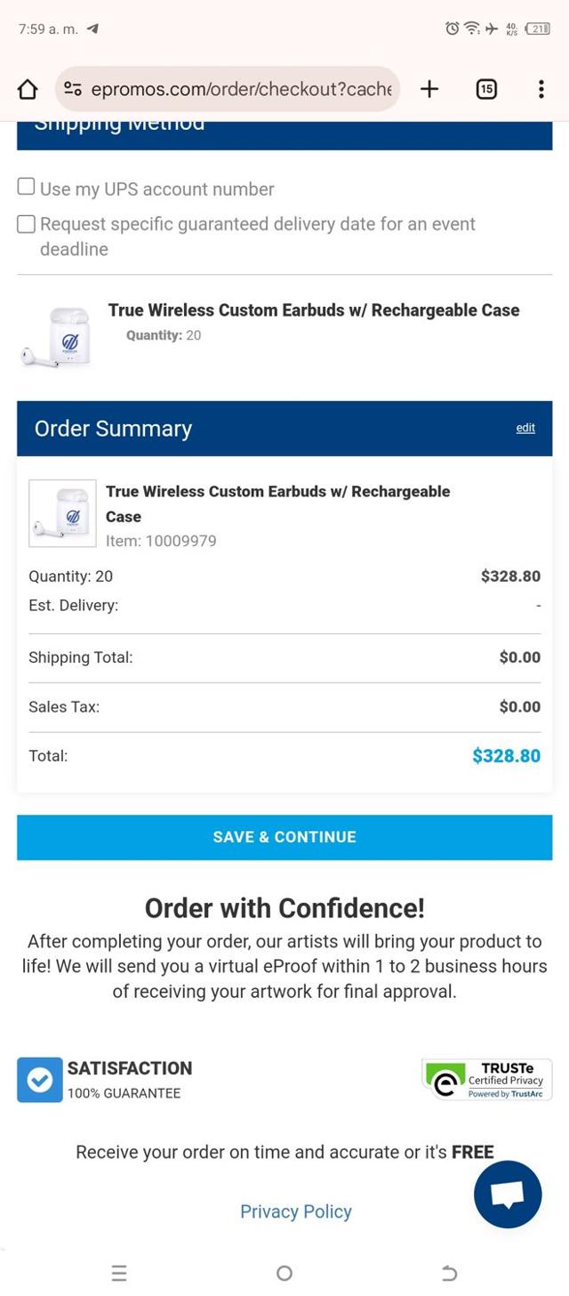 ePromos checkout page showing ePromos discount code box | Screenshot taken by SimplyCodes community member on Oct 14, 2024