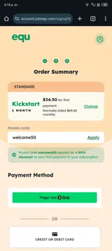 welcome50 coupon verification screenshot