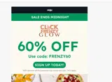 FRENZY60 coupon verification screenshot