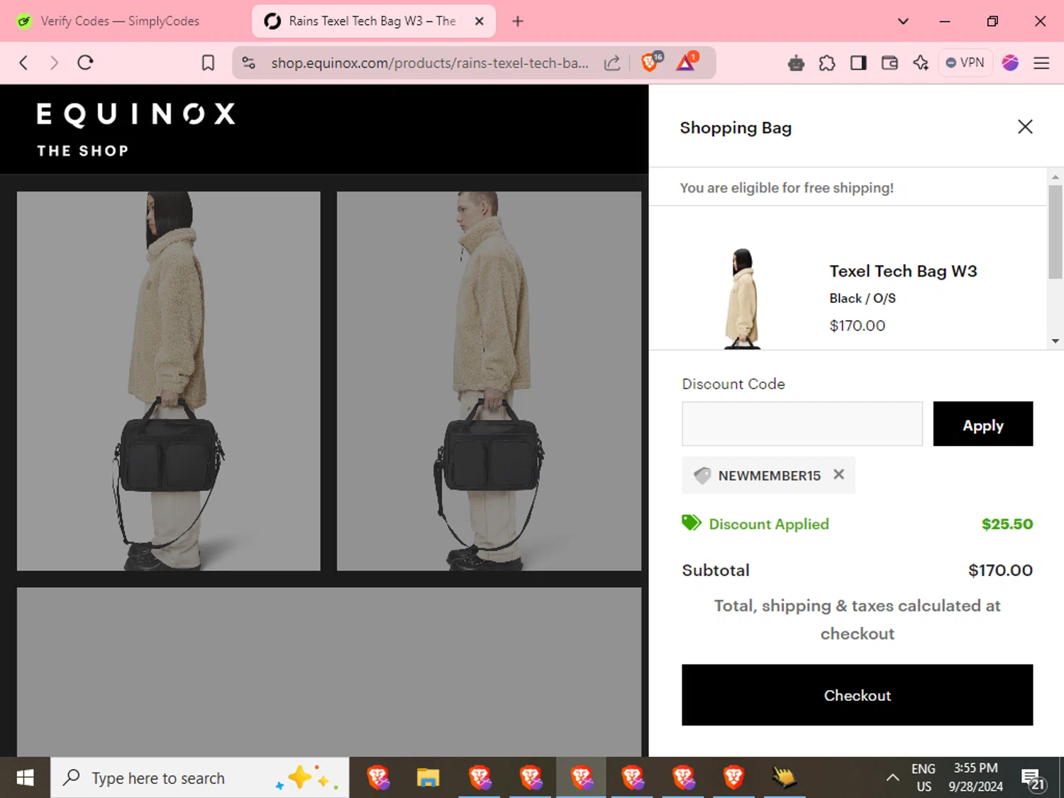how to use Equinox coupons