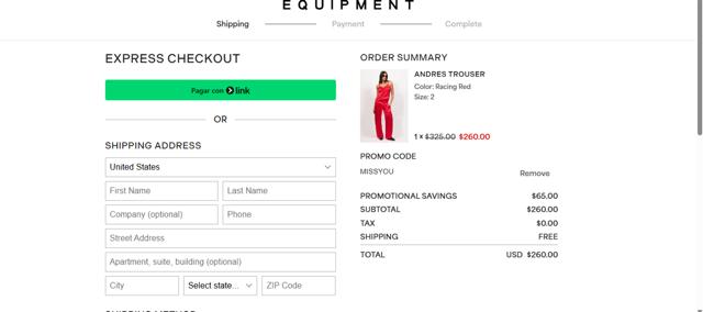 Equipment checkout page showing Equipment promo code box | Screenshot taken by SimplyCodes community member on Mar 22, 2025