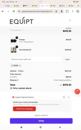 Eva15 coupon verification screenshot