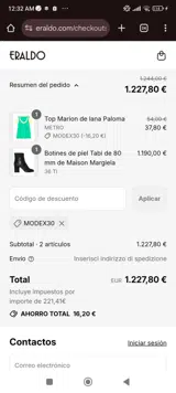 MODEX30 coupon verification screenshot