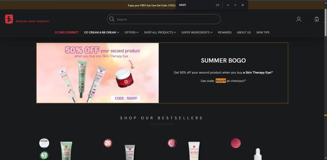 Erborian checkout page showing Erborian promo code box | Screenshot taken by SimplyCodes community member on Aug 9, 2025