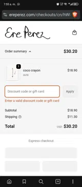 EPGLOW15 coupon verification screenshot