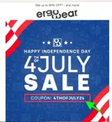 4THOFJULY24 coupon verification screenshot