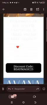 Bdaymagic25 coupon verification screenshot