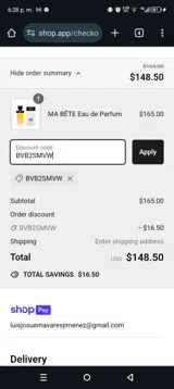 BVB2SMVW coupon verification screenshot