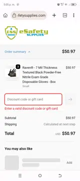 PINK15 coupon verification screenshot