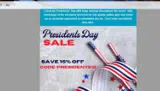 PRESIDENTS15 coupon verification screenshot