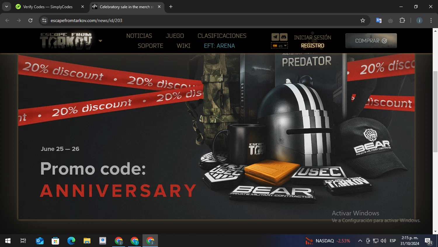 Escape from Tarkov Promo Codes 25 Off Coupons Jan 2025