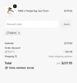 ESD Official coupon verification screenshot