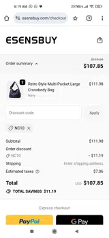 NC10 coupon verification screenshot