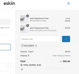 WELCOME10 coupon verification screenshot