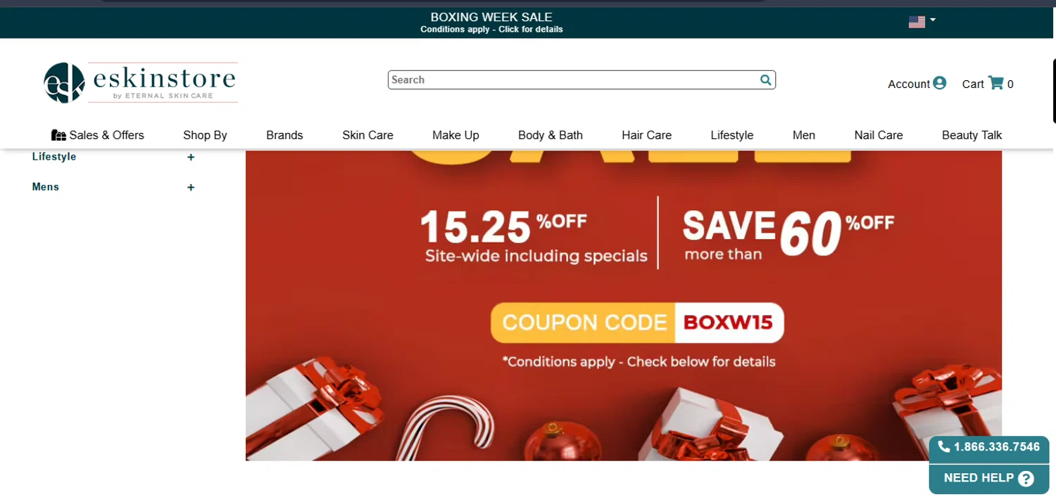 eSkinStore promo code screenshot showing code BOXW15 applied at eSkinStore checkout page. Uploaded by SimplyCodes community member ______________ on Dec 23, 2025