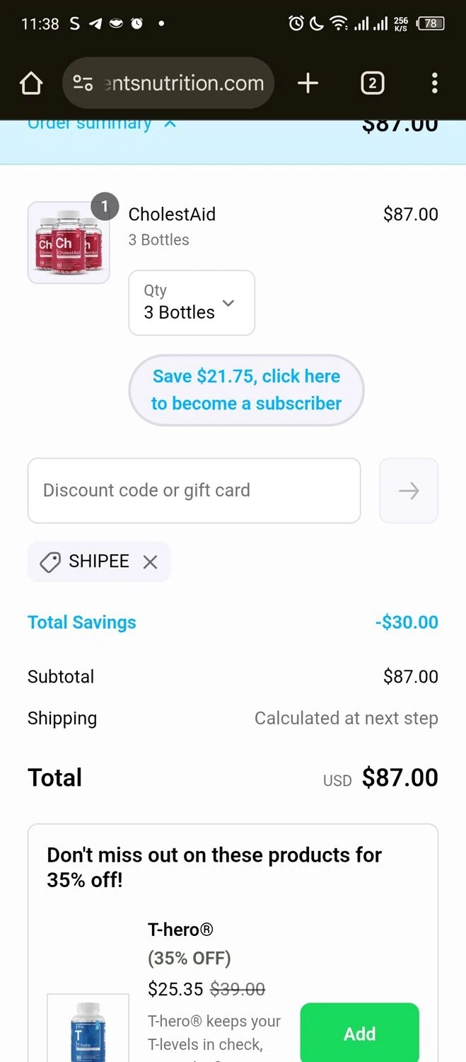 Essential Elements discount code screenshot showing code SHIPEE applied at Essential Elements checkout page. Uploaded by SimplyCodes community member ilarrazaM1 on Jul 29, 2025