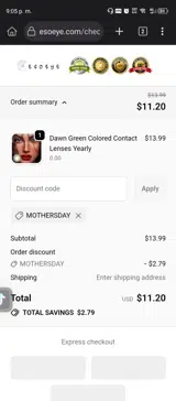 MOTHERSDAY coupon verification screenshot