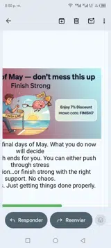 Finish7 coupon verification screenshot