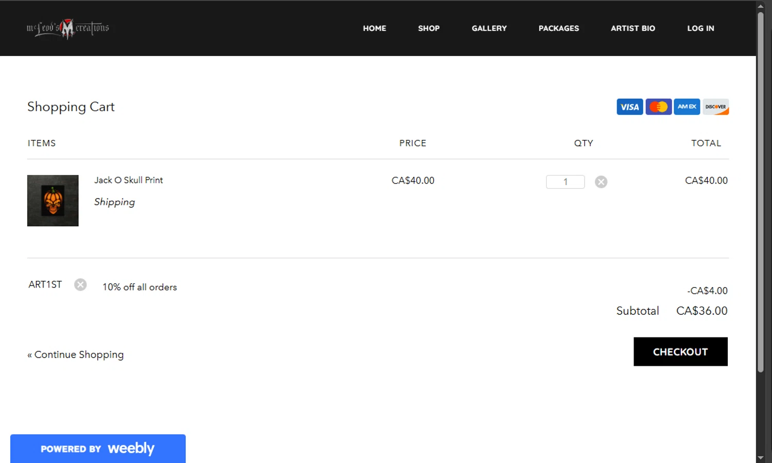 Essential Bees promo code screenshot showing code ART1ST applied at Essential Bees checkout page. Uploaded by SimplyCodes community member rapiddeals on Jun 20, 2025