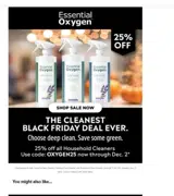 Essential Oxygen coupon verification screenshot