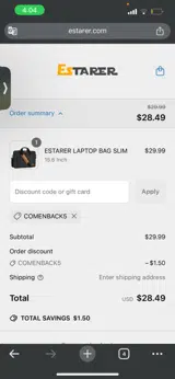 COMENBACK5 coupon verification screenshot