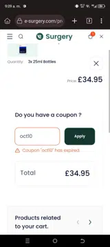 oct10 coupon verification screenshot
