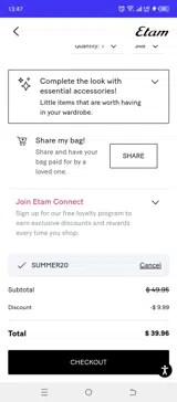 SUMMER20 coupon verification screenshot