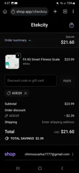 ADEQ9 coupon verification screenshot