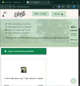 ETHICACBD10 coupon verification screenshot
