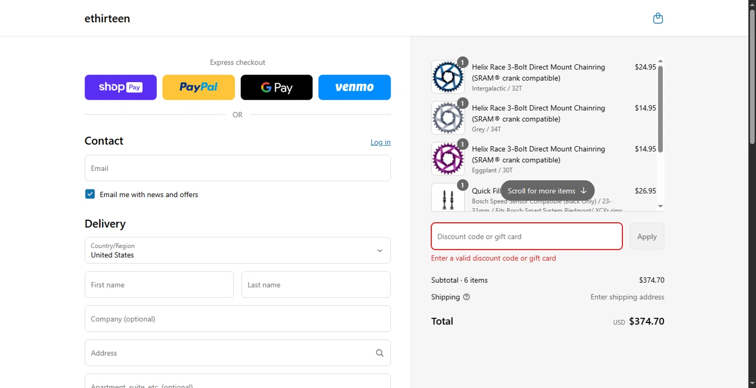 E*Thirteen promo code screenshot showing code FOUNDMYSIDEKICK20 applied at E*Thirteen checkout page. Uploaded by SimplyCodes community member CodeFinder699 on Jun 4, 2025