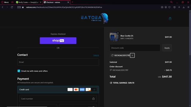 Etihad Airways checkout page showing Etihad Airways coupon code box | Screenshot taken by SimplyCodes community member on Oct 14, 2024