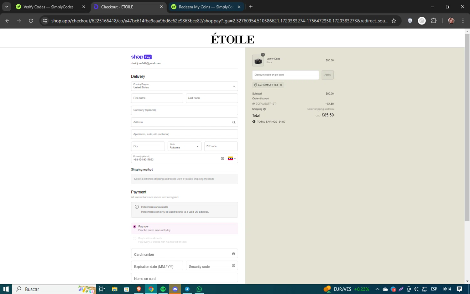 how to use Etoile coupons