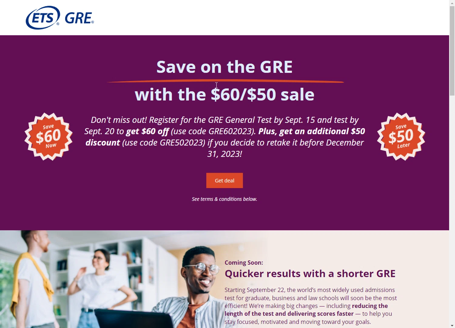 ETS checkout page showing ETS promo code box | Screenshot taken by SimplyCodes community member on Nov 20, 2023